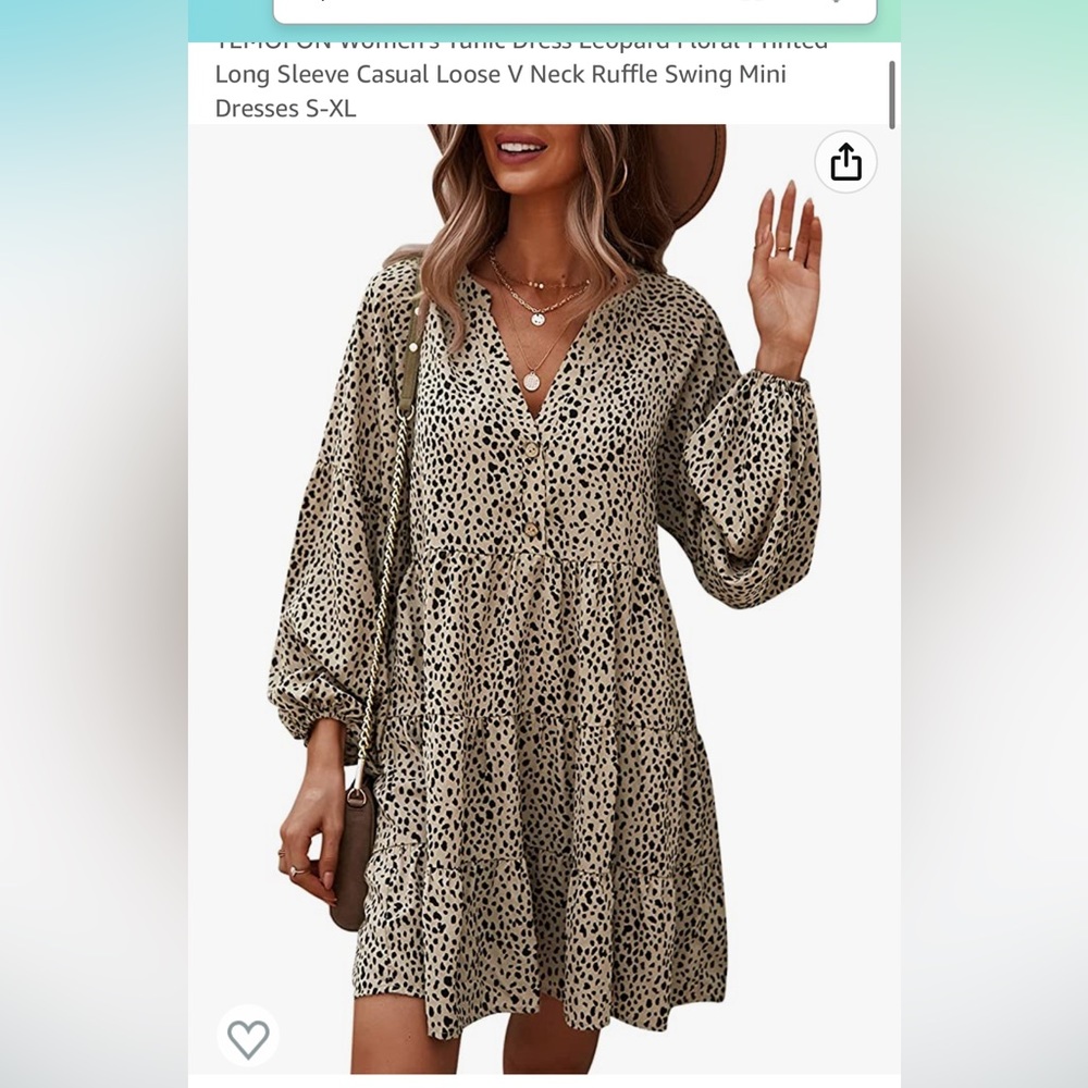 NWT cute leopard dress